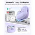 thumbnail image 5 of ESR Protective Case with Lanyard Compatible with AirPods Pro 3 (2025, USB-C), Magnetic Lid Lock & Drop Protection, Purple, 5 of 9