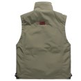 thumbnail image 4 of Men's Casual Outdoor Vest Jacket Multi Pockets Breathable Mesh Lined Work Camping Travel Photo Fishing Outwear (Medium, Khaki), 4 of 5
