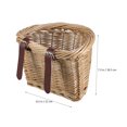 thumbnail image 2 of Handmade Natural Rattan Bike Basket for Storing Gadgets Light Brown 12.5x8x9 Inches, 2 of 8