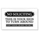 thumbnail image 1 of Letrero «No soliciting» Melrose Roots, acrílico, 15 x 9 cm, color blanco, 1 of 9