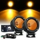 thumbnail image 1 of Cápsulas de luz LED Nilight de 3 pulgadas, color ámbar, redondas, 2 unidades, 1 of 9