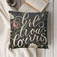 thumbnail image 3 of YINGXI Throw Pillow Case Flowers Square Cushion Cover Standard Pillowcase for Men Women Home Decorative Sofa Armchair Bedroom Livingroom 12x12in, 3 of 5