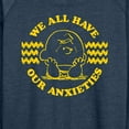 thumbnail image 3 of Peanuts - We All Have Our Anxieties - Women's Lightweight French Terry Long Sleeve Shirt, 3 of 6