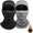 Black and Gray, variant on 2 Pcs Balaclava Ski Mask, Face Mask for Man Woman with Fleece Lining for Winter Cold Weather Skiing, Snowboarding, Cycling, Motorcycle, UV Protection with Neck Gaiter, Black