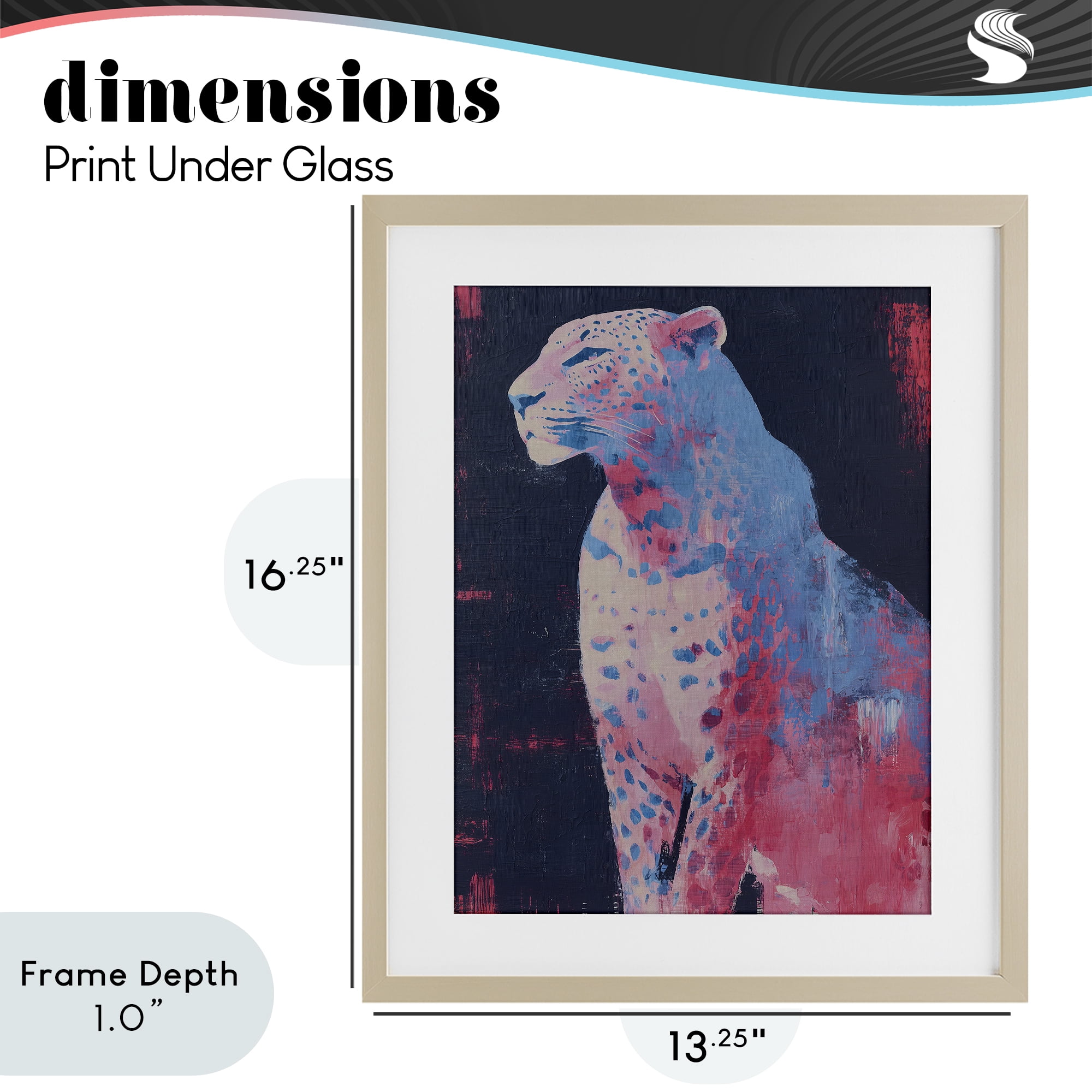 Stupell Industries Predator Pride Leopard Birch Framed Print Under Glass, design by Svetlana Aleynikova