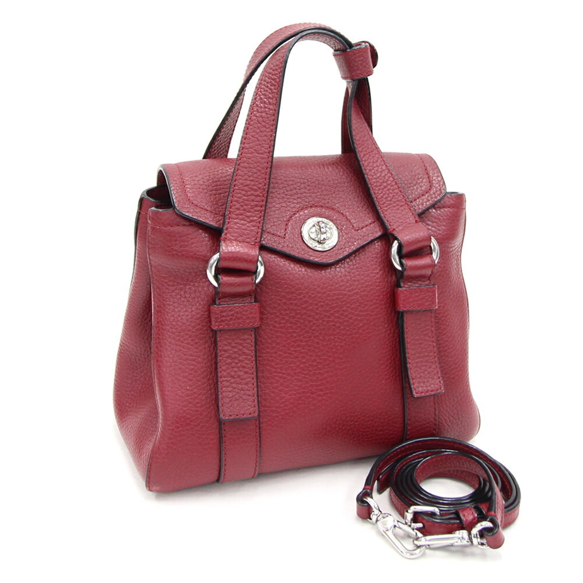 Marc Jacobs Leather Tote Bag Pink & Wine Red Leather Women Ship From  Japan