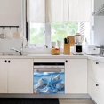 thumbnail image 2 of Summer Home Decal Starfish Shell Refrigerator Magnet Panel Decal, Conch Beach Magnet Dishwasher Cover Decal, Home Appliance Sticker Cabinet Magnet 23x17 Inch Magnetic, 2 of 7