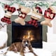 thumbnail image 5 of Medias navideñas para mascotas, juego de 4 medias a cuadros de arpillera para gatos, perros, calcetines colgantes navideños para decoración navideña de árbol de chimenea, 5 of 5