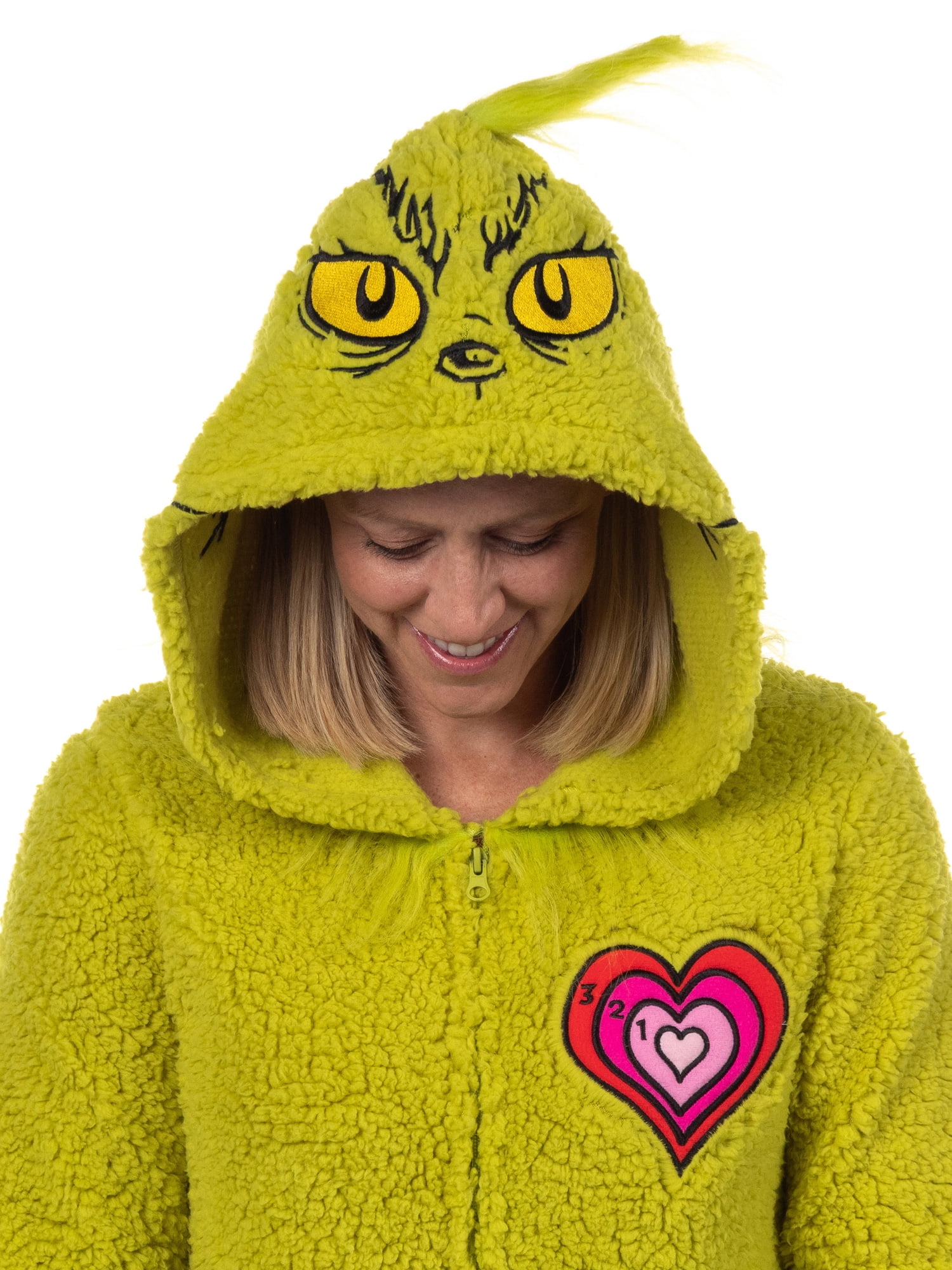 Dr. Seuss Women's The Grinch Christmas Matching Family Pajamas Union Suit, Sizes S-3XL