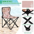 thumbnail image 4 of 600D Oxford Camping Chair Portable Foldable Chair Supports 220 lbs for Picnic, Fishing, Backpacking Pink Cute Christmas Icons, 4 of 8