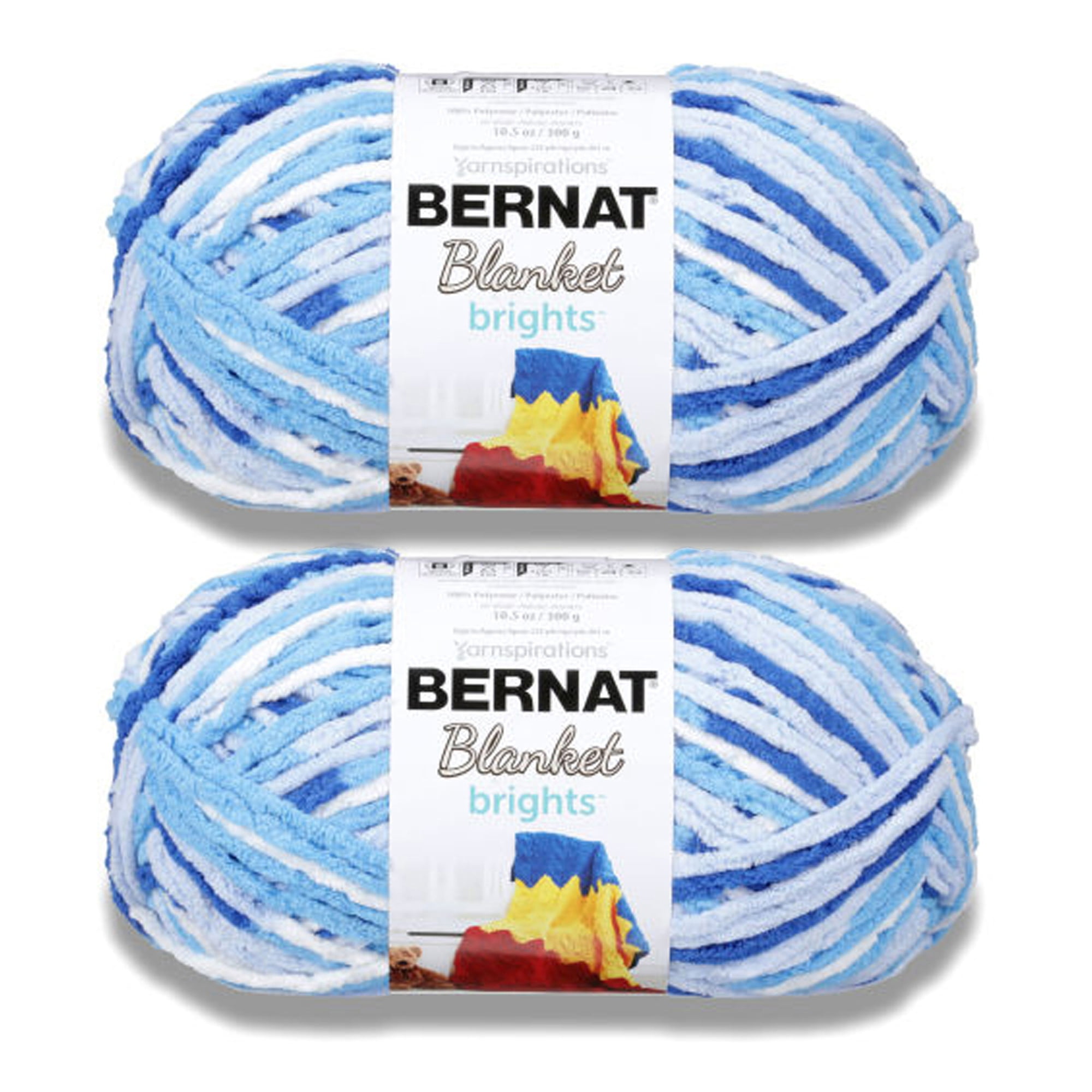 Bernat Blanket Brights Waterslide Varg Yarn 2 Pack of 300g/10.5oz
