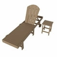 thumbnail image 2 of 2 Piece Laguna Adirondack Poly Reclining Chaise Lounge With Wheels, Weatherwood, 2 of 3
