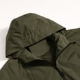 thumbnail image 4 of Youthup Men's Solid Color Water-Resistant Hooded Jacket - Breathable All-Season Raincoat with Moisture Wicking for Outdoor Activities, 4 of 7