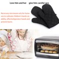 thumbnail image 4 of Guantes Resistentes Al Calor para Horno Estufa Cgtredaw Negro, 4 of 7
