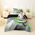 thumbnail image 4 of Homewish Green Swirl Geometric Twin Comforter Sets,Modern Abstract Bedding Set,Black Reversible,2-Piece,1 Comforter and 1 Pillowcase, 4 of 7