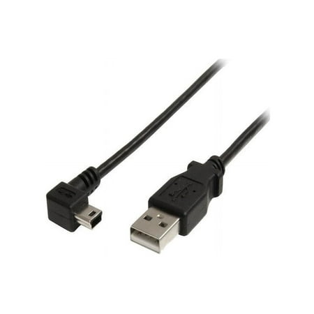 UPC: 0065030842860 | StarTech.com USB2HABM3RA 3 ft Mini USB Cable – A to Right Angle Mini B