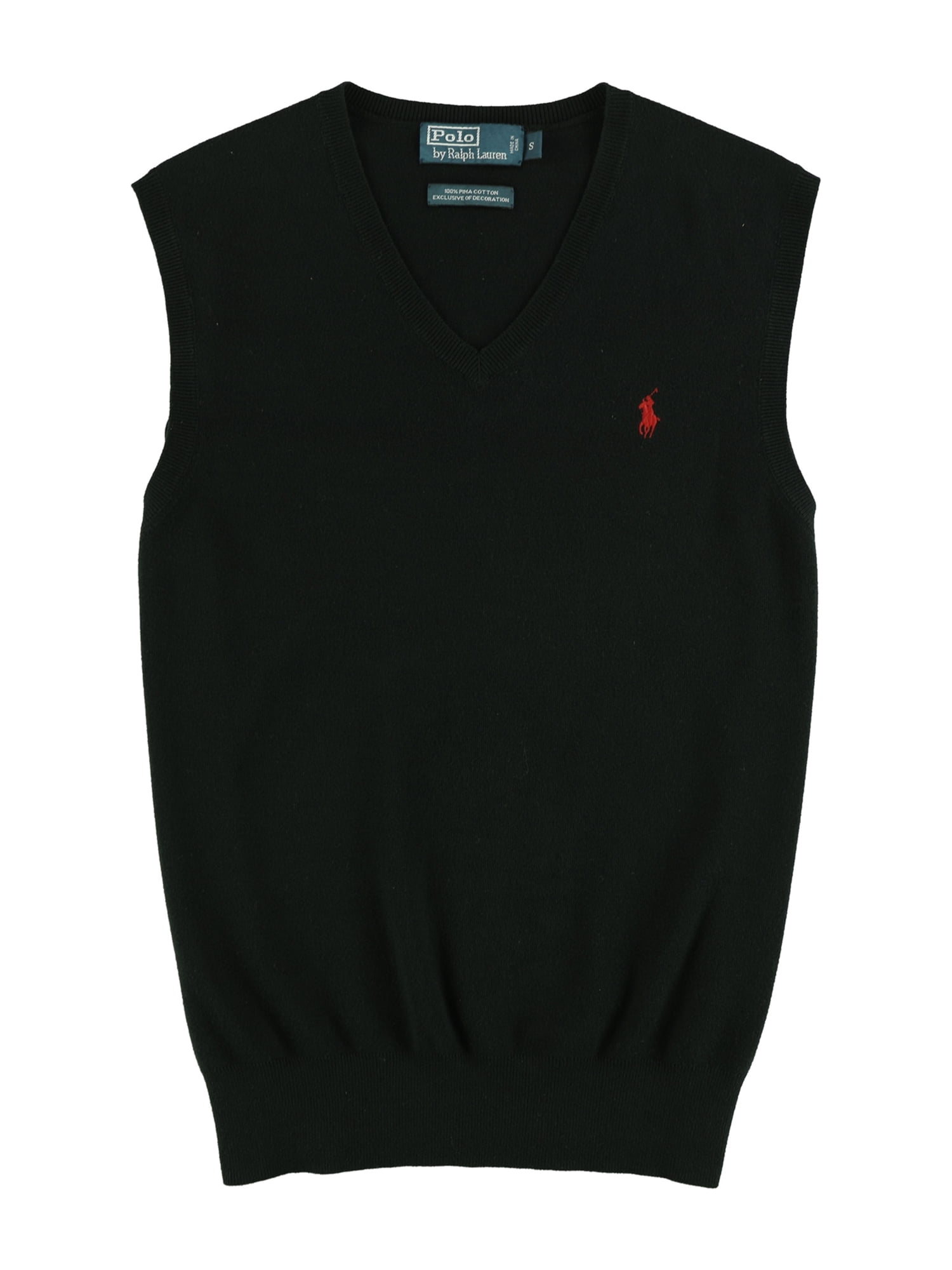 black polo sweater vest