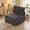 Gray(Plush Corduroy Fabric), variant on Ovios 32" Armless Seat Module for Modular Sectional Sofa Plush Corduroy Upholstery Cloud Middle Armless Chair with Pillow for Living Room, Bedroom, Gray