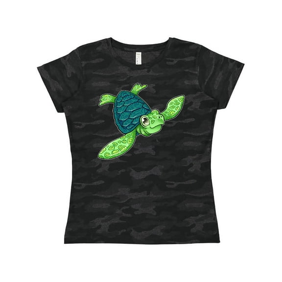 Inktastic Sea Turtle with swirls Women's T-Shirt