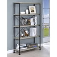 thumbnail image 2 of Analiese 63-inch 4-shelf Bookshelf Grey Driftwood, 2 of 9