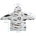 thumbnail image 7 of Spooky Halloween Pattern Blanket Hoodies for Kids 6-13YR Oversize Wearable Blanket Hoodies for Boys Girls Teens, 7 of 7