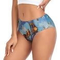 thumbnail image 2 of Fotbe Cartoon Train Hot Air Balloon Calzones Estampados para Mujer – Ropa Interior de Algodón, Cómoda, Suave y Elástica-Small, 2 of 6