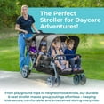 thumbnail image 3 of Foundations Gaggle Jamboree 6-Seat Folding Daycare Stroller with Canopies, Reclining Seats, Black, 3 of 9