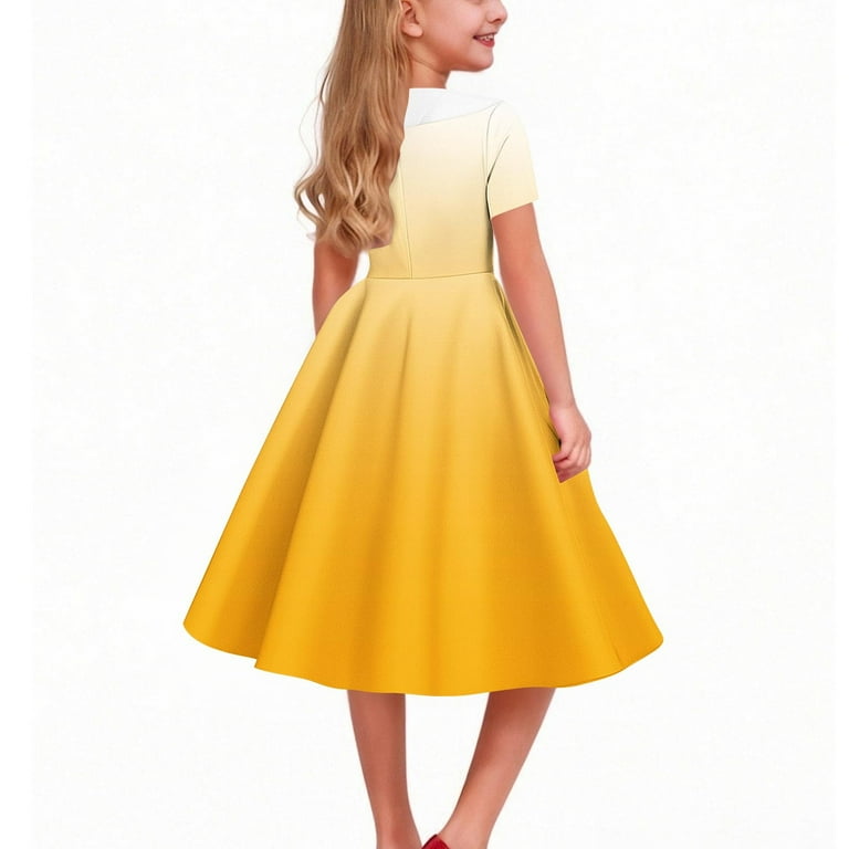 Sriper Girls Floral Dresses Size 14-16 Party Dress Teen,Cute Dresses for  Girls 10-12 Short Sleeve, Dresses for Teens Girls 12-14,Dress Up Clothes,Ropa  De Ninas 5T, Yellow 12 Years - Walmart.com