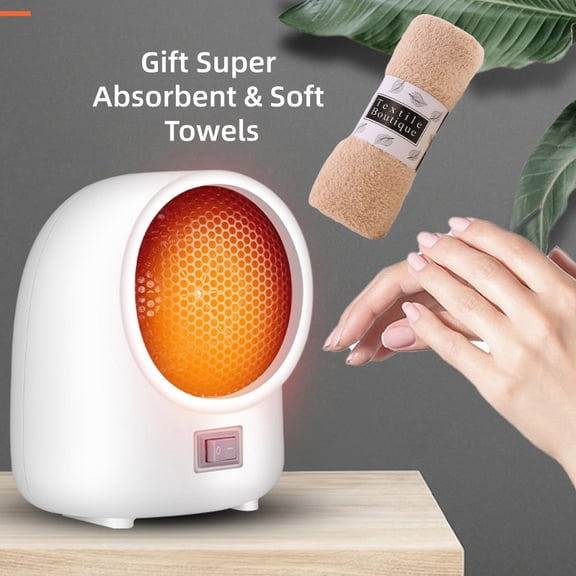 Mini Space Heater Fan 400W, Portable Ceramic Heater With Overheat Protection, Quiet Personal Desk Heater For Home Office Indoor Use, Fast Heating Small Electric Heater With Us Plug