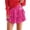Hot Pink, variant on Patchwork Sequins Pleated Skirts for Women Fashion Short Solid Color Regular High Waist Skirts for Women Hot Pink,XS