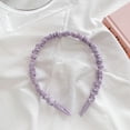 thumbnail image 1 of Diadema plisada sencilla para mujer, diadema de alta gama, diadema fina de satén para verano, accesorios para el cabello con sello para lavar el rostro, 1 of 6
