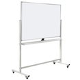 thumbnail image 2 of Double-Sided Mobile Whiteboard Magnet Dry Erase Board on Wheels - Aluminum Frame Magnetic Portable Stand Whiteboard- 48"x36" Rolling White Boards with Easy Flip Feature, 2 of 4