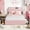 pink, variant on Twin Size Bed Frame with 2 Storage Drawers, Bedframe with Storage Headboard, Upholstered Bed Frame, No Box Spring Needed, Easy Assembly, Yellow