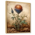 thumbnail image 2 of Designart "Vintage Charm of Thistle Florals III" Floral Framed Wall Art - Traditional Green Thistle Living Room Framed Canvas Art, 2 of 6