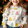 thumbnail image 3 of Girls Long Sleeve Sweatshirt Toddler Bunny Ear Floral Pullover Kids Casual Crewneck Tops Daily Playwear Comfortable Spring Easter Clothes for Teen, 3 of 7