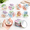 Colorful-watercolor, variant on Pink-bows Round Portable Pocket Mirror, 36 Pack Tinplate Glass Compact Mirrors for Gifts