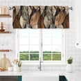 thumbnail image 6 of Drapery Wear Rod Short Curtain 54x18in Filter With Light Feature For Easy Installation Rod Free For Bedroom Kitchen Bathroom\r\n Abstract Leaves (2), 6 of 7