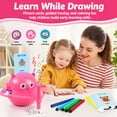 thumbnail image 2 of Drawing Robot for Kids, Interactive Educational Drawing Robot with Voice Interaction, Magic Painting Robot Toy with 100 Word Cards & 16 Color Pens for Girls and Boys Age 3+ (Pink), 2 of 6