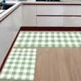 thumbnail image 3 of Easter Kitchen Rugs and Mats 2 Pieces Sage Green Buffalo Plaid Runner Rug Sets Check Soft Comfort Standing Kitchen Mats for Floor Absorbent Area Rugs Carpet Farmhouse Cushioned Doormat Home Decor, 3 of 6
