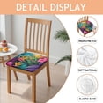 thumbnail image 2 of Colorful Tropical Leaf Pattern Seat Covers for Dining Room Chairs Set Of 4,Stretch Printed Washable Chair Seat Cover with Elastic Ties and Button,Removable Waterproof Couch Cushion Covers, 2 of 6