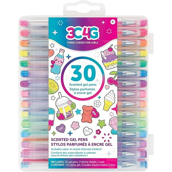 3C4G SCENTED GEL PENS 30PCS WITH STICKER SHEETS