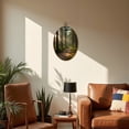 thumbnail image 5 of Canvas Wall Art Green Forest Nature Landscape Sunlight Pine Trees Natural Wood Frame Oval Framed Canvas Prints Vintage Wall Hanging Decor for Home Decorations 8.6"x11.4", 5 of 7