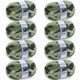 thumbnail image 1 of Hilo de chenilla grueso y acogedor para tejer a mano, color verde, 8 madejas, 1 of 8