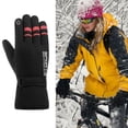 thumbnail image 4 of Tnobhg 1 Pair Women Men Winter Waterproof Cycling Gloves Outdoor Sports Running Motorcycle Ski Fleece Lining Gloves Non slip Warm Full Fingers Gloves, 4 of 8