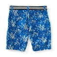 thumbnail image 2 of Aeropostale Mens Belted Tropical Pattern Casual Chino Shorts, Blue, 27, 2 of 2