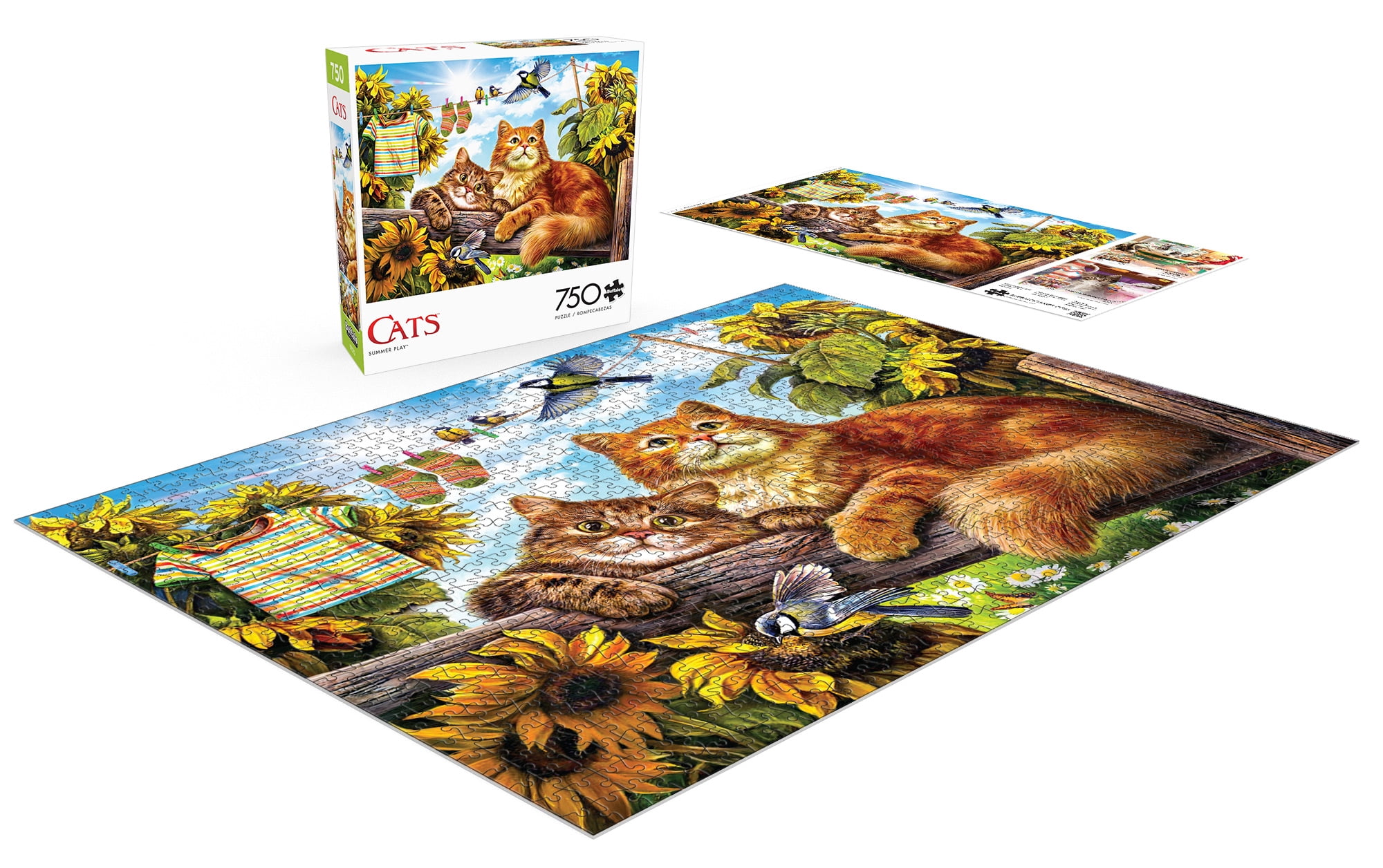 Buffalo Games 750-Piece Cats Summer Play Interlocking Jigsaw Puzzle