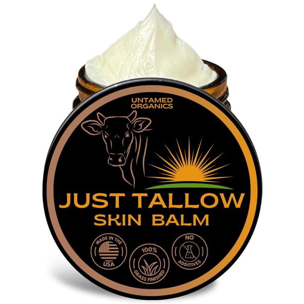 Bálsamo Earthborn Organics Just Tallow, 60 ml, sebo de res de animales alimentados con pasto