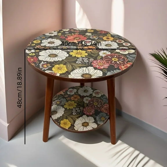 Mandala Flower Side Table - Sturdy Multi-Functional Coffee Table | Space-Saving for Living Room, Bedroom & Outdoor Use"