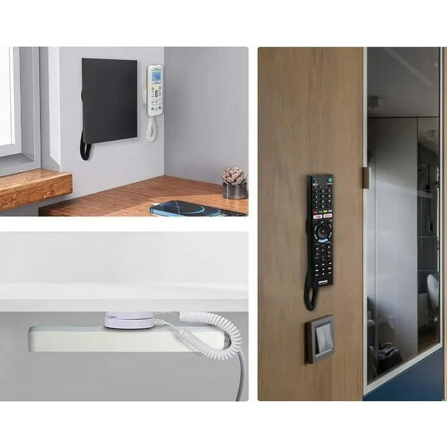 Remote Control Holder,Magnetic Remote Control Holder with Spring Rope - Organizer for Living Room and Home Theater