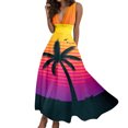 thumbnail image 1 of TJAZFJPA Robes Boho Femmes Été Aguichant Col en V Profond Formel Sans Manches Longue Robe Dégradé Fermeture Éclair Robes Évasées Robe Aguichant Robes de Printemps pour Femmes, 1 of 4